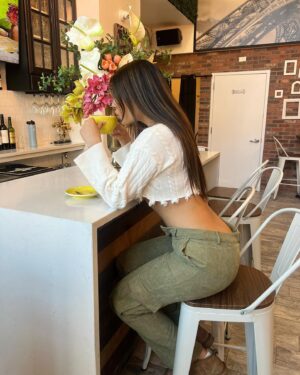 Daniella Salvi Instagram - Caught sippin ☕️ @revolve
