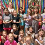 Danielle Busby Instagram - Happy Birt-Day celebration to my 9year old girlies! We laughed so hard when the balloons for the yard were missing the “h” in birthday….but we rolled with it because it was funny!! 😆🤣 It was a fun night celebrating the quintuplets with their best friends, with our Candle Making party…. Talk about a cute idea!! Girls got to pick what scent they wanted (could mix if you wanted), picking all the embellishments and also decorate their own label for the candle. It really was just a lot of fun! 🕯️ Thank you to @thechandlerycandlebar for coming over to the house to set up a party for us 💖 Cheers to my miracle babies! I love each of you so BIG! You all bring such joy to my life and I’m so thankful I get to be your mommy. Hope this year is epic for each of you! Love you mostest big! XO #happybirthday #quintuplets #outdaughtered #candlemaking