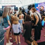 Danielle Busby Instagram - The girls were a little star struck yesterday at @vidsummit while getting to hang out for a bit with @aforadley and the whole McBride Fam. We love this amazing family and the whole gang at @thespacestation . @shonduras @jennymcbride @adleymcbride #vidsummit #aforadley #itsabuzzworld #outdaughtered