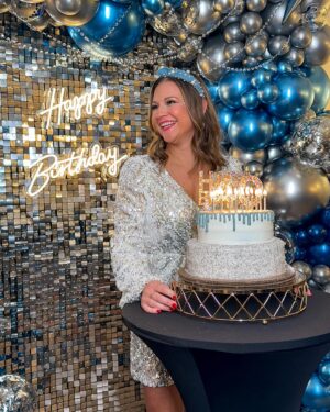 Danielle Busby Instagram - Well! Today was the day!! The day I hit the BIG 40 🥳 Everyone knows I l.o.v.e me a theme, so the party theme was 👖Denim & Diamonds💎 
One thing about telling everyone “no! I will plan my own party” is, YOU KNOW IT WILL BE FIRE bc you planned it!! And well…it SURE WAS! So much fun and I couldn’t have planned better 🤣🤪 
THANK YOU EVERYONE who has sent me birthday wishes, gifts and most importantly, those who have spent time with me !! There is no greater gift to me than quality time and I just love that so many of you fulfilled that for me yesterday & today❤️ 
🥂Cheers to this new decade I have approached! My birthday prayer this year is to ask God to reveal himself to me more & more each day so that I may continue to shine His light where ever I go. #happybirthday #thisis40 #itsabuzzworld #outdaughtered #denimanddiamonds #1983