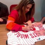 Danielle Fishel Instagram - THIS COULD BE YOURS 🌎🎁 We’re giving away the 1 of 1 “Boy Meets World” Phillies jersey signed by @daniellefishel (Topanga Lawrence), @rider_strong (Shawn Hunter), and Will Friedle (Eric Matthews). To enter: 1. Follow @Topps 2. Like this post and comment #ToppsMeetsWorld 3. Tag a friend Full rules at Link in Bio 🔗