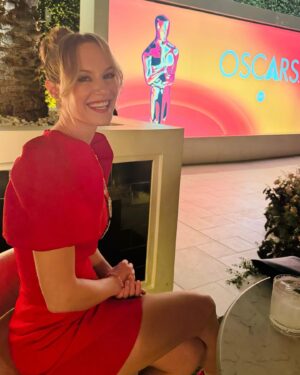 Danielle Savre Instagram - #oscar party fun! I will never not cry while watching 😭 congrats to all the winners 💕