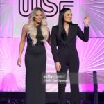 Daria Berenato Instagram – Celebrating Women at the Annual Salute to Women in Sports w living legend herself @trishstratuscom Swipe to see me steal something legendary from Trish 😅😳