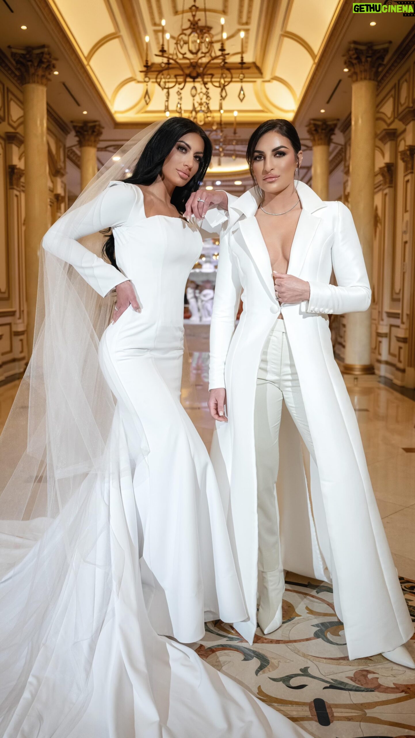 Daria Berenato Instagram - In perfect harmony, they chose Karen Sabag to craft their vision into custom elegance. In a first-time experience for Karen, she tailored both Mrs @fit_toniberenato and Mrs @sonyadevillewwe outfits for their big special day. Their love story, now graced with matching couture, reflects their shared journey with every stitch, a beautiful testament to their bond. Custom gown & custom suit - @KarenSabagOfficial After party looks @KarenSabagOfficial Video - @knottyartstudio Photo- @alykuler_photography