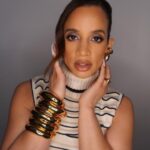 Dascha Polanco Instagram - Empowered by celebrating these amazing women; thank you 💗@nlyonne @rosieperezbrooklyn @mjrodriguez7 @kellyripa @judyblume4real Styled by: @anapaula.cervera dress @hanifaofficial bangles  @alexisbittar shoes @alexandrebirman earrings @uncommonmatters rings @prasiofficial earcuff @demarson makeup: @gorgeouslygritty hair: @anthonyperezhair