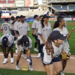 Dascha Polanco Instagram - Coming together at the Yankee Stadium and all for the kids; Thank you for having me. 💙 @pitcchinfdn @cc_sabathia @ambersabathia #pif #pitcchin #foundation #nonprofit #giveback #donate #yankees #baseball #auction #silentauction #win #prize