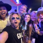 Davina McCall Instagram - Been a bit quiet because we’ve been away … my bf and her fam and our kids and partners/mates .. and last night the kids let US out 😂 so we met up with @russell_kane and @lindseykane0 , bumped into @jordanbanjo and @realperrikiely and @jjenas at @calvinharris 🎉❤️🎊🥰 thank you so so much @vicknhope … then saw @ritaora ! I mean what a night ❤️🥰