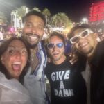 Davina McCall Instagram - Been a bit quiet because we’ve been away … my bf and her fam and our kids and partners/mates .. and last night the kids let US out 😂 so we met up with @russell_kane and @lindseykane0 , bumped into @jordanbanjo and @realperrikiely and @jjenas at @calvinharris 🎉❤️🎊🥰 thank you so so much @vicknhope … then saw @ritaora ! I mean what a night ❤️🥰