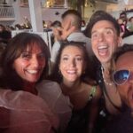 Davina McCall Instagram - Been a bit quiet because we’ve been away … my bf and her fam and our kids and partners/mates .. and last night the kids let US out 😂 so we met up with @russell_kane and @lindseykane0 , bumped into @jordanbanjo and @realperrikiely and @jjenas at @calvinharris 🎉❤️🎊🥰 thank you so so much @vicknhope … then saw @ritaora ! I mean what a night ❤️🥰