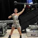 Davina McCall Instagram - 😂😂😂😂😂 @maskedsingeruk went to the circus tonight !!! Dress @halpernstudio boots @russellandbromley moustache- models own 😂😂😂 hair @mdlondon ❤️ make up @cherylphelpsgardiner … styling @abigailrosewhite