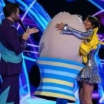 Davina McCall Instagram - Spoiler alert …. Best suprise EVER !!! @nickyaacampbell you are VERY GOOD AT KEEPING SECRETS!!!!! 😂😂😂😂 felt so emotional watching again x love this show … it just makes me so happy 😃 @maskedsingeruk ps it was quite funny trying to hug an egg 😂😂😂😂😂 I couldn’t get in properly 💝💝💝