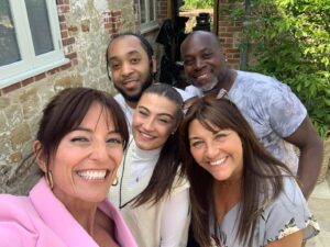 Davina McCall Instagram - 🥹🥹 These people ❤️❤️❤️❤️ .. I ❤️ them SO much 💔💔 Such a tough decision for the kids ??! Thank u Clayton and Caroline , ( always thought you’d make quite a good couple actually) Christian and Karli .. for looking after each other , and being u ❤️ 
See u later for more !! #MyMumYourDad #MyMumYourDadUK