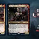 Deborah Ann Woll Instagram - Look at this wedding gift I received! You can find many more like this in the #MTGCrimson Debut Video. @thebeccascott and I got together with a few of the #WotCStaff to discuss all of the new abilities, feast on some new cards, and cover a few more surprises. I may be new to the game, but this former vamp is very excited. #Sponsored