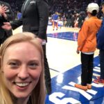 Deborah Ann Woll Instagram - Thank you @thegarden and @nyknicks for inviting me to the game tonight! Came with my dad who played a little college ball and continued to play regularly into his sixties. Such a joy to give him this experience. I’m beyond grateful. Go Knicks!!