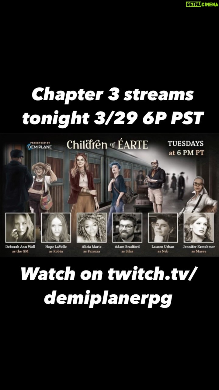 Deborah Ann Woll Instagram - New chapter tonight!! Join us on our spooky locomotive adventures with @aliciamariebody @hopelavelle @dreamwisp @laurenoboe @badeyeadam @demiplanerpg