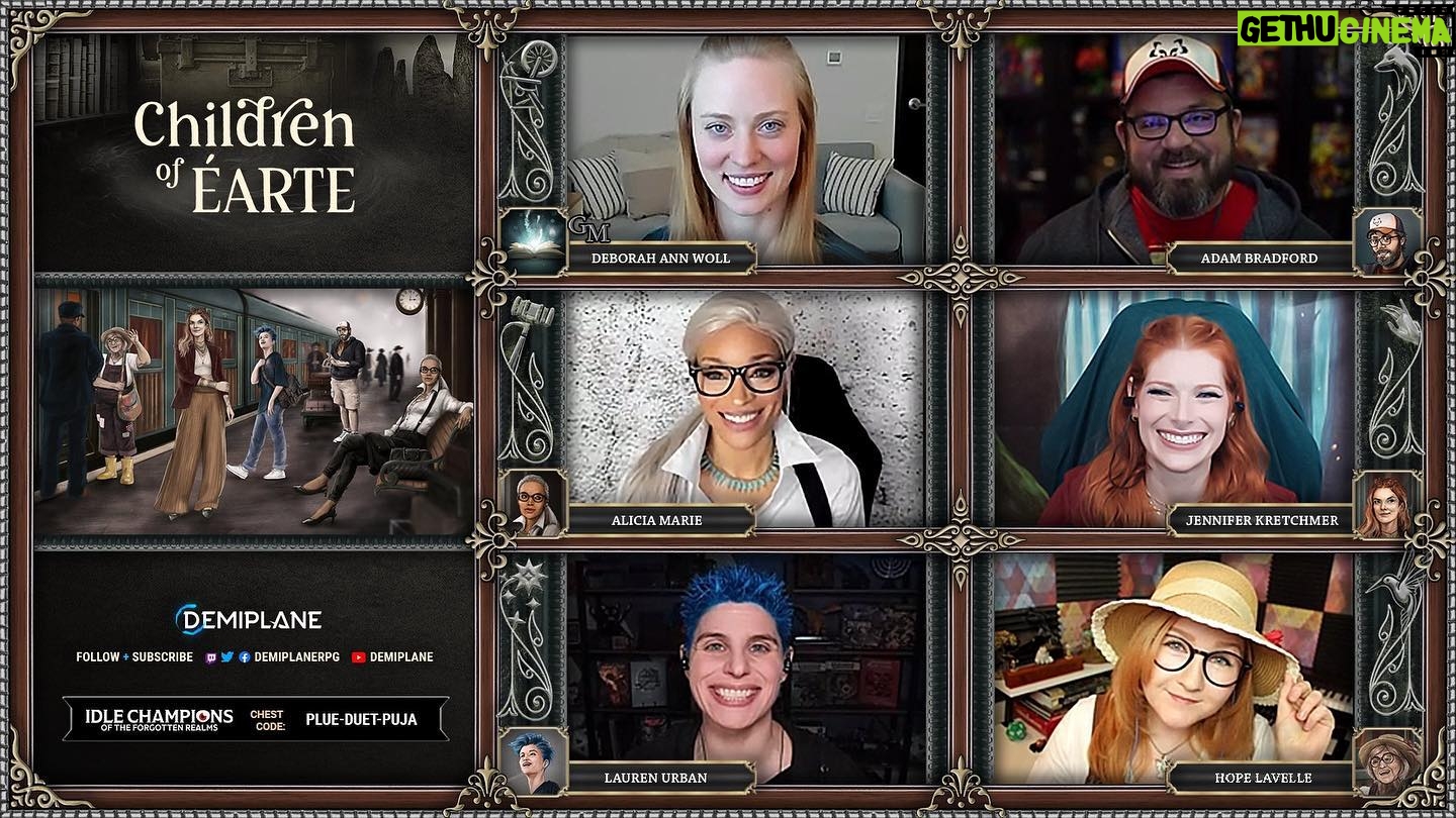 Deborah Ann Woll Instagram - Back on track from their side quest, our adventure continues… tonight at 6 PM Pacific. #childrenoféarte @demiplanerpg @badeyeadam @aliciamariebody @hopelavelle @dreamwisp @laurenoboe