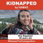 Debra Messing Instagram – On October 7th, 26-year old Noa was stolen from her family when Hamas terrorists invaded Israel. Noa is one of 239  hostages being held captive in Gaza in unknown conditions for over three weeks. She should be home with her family.  Release Noa now! 

#ReleaseTheHostagesNow
#NoHostageLeftBehind 

To see photos of all of the hostages and to share a poster yourself, please visit @kidnappedfromisrael