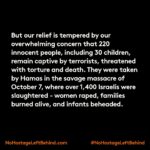Debra Messing Instagram - Today we came together in solidarity not to divide but to unite to thank President Biden for his work releasing the hostages and urge all to #NoHostageLeftBehind
