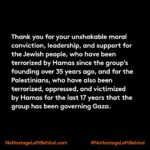 Debra Messing Instagram - Today we came together in solidarity not to divide but to unite to thank President Biden for his work releasing the hostages and urge all to #NoHostageLeftBehind