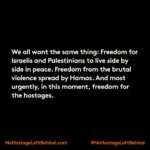 Debra Messing Instagram - Today we came together in solidarity not to divide but to unite to thank President Biden for his work releasing the hostages and urge all to #NoHostageLeftBehind