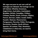 Debra Messing Instagram - Today we came together in solidarity not to divide but to unite to thank President Biden for his work releasing the hostages and urge all to #NoHostageLeftBehind