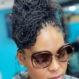 Demetria McKinney Instagram - Sending love right back out to you all for the outpouring of support in my #locjourney ! I'm nervous, excited, and overall in LOVE so far. I know there's a lot to learn, but I'm down for it! This was right after completion! 
##natural hair #hair #microlocs