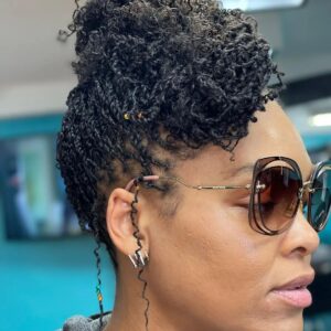 Demetria McKinney Instagram - Sending love right back out to you all for the outpouring of support in my #locjourney ! I'm nervous, excited, and overall in LOVE so far. I know there's a lot to learn, but I'm down for it! This was right after completion! 
##natural hair #hair #microlocs