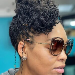 Demetria McKinney Instagram - Sending love right back out to you all for the outpouring of support in my #locjourney ! I'm nervous, excited, and overall in LOVE so far. I know there's a lot to learn, but I'm down for it! This was right after completion! 
##natural hair #hair #microlocs