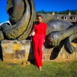 Demetria McKinney Instagram – Attended Polo Classic Fashion Show! Fall colors while attending. I had so much fun 🤗
Jumpsuit by: @mariaharperdesigns 
Shot by: @cviro4real 

#sisterlocs #fashion #orange #outfit #fall