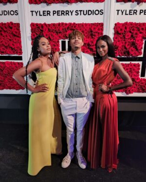 Demetria McKinney Instagram - @tylerperry  celebrated the casts and crews of his various shows and gave us a chance to let our hair down while being all cute n what not! Lol! Had a blast (obviously) with @cviro4real  accompanying me! Shouts to @tajavsimpson  and THANK YOU @TYLERPERRY