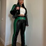 Denise Bidot Instagram - It’s GO time ! 💚🔋 Outfit: @camilacoelhocollection