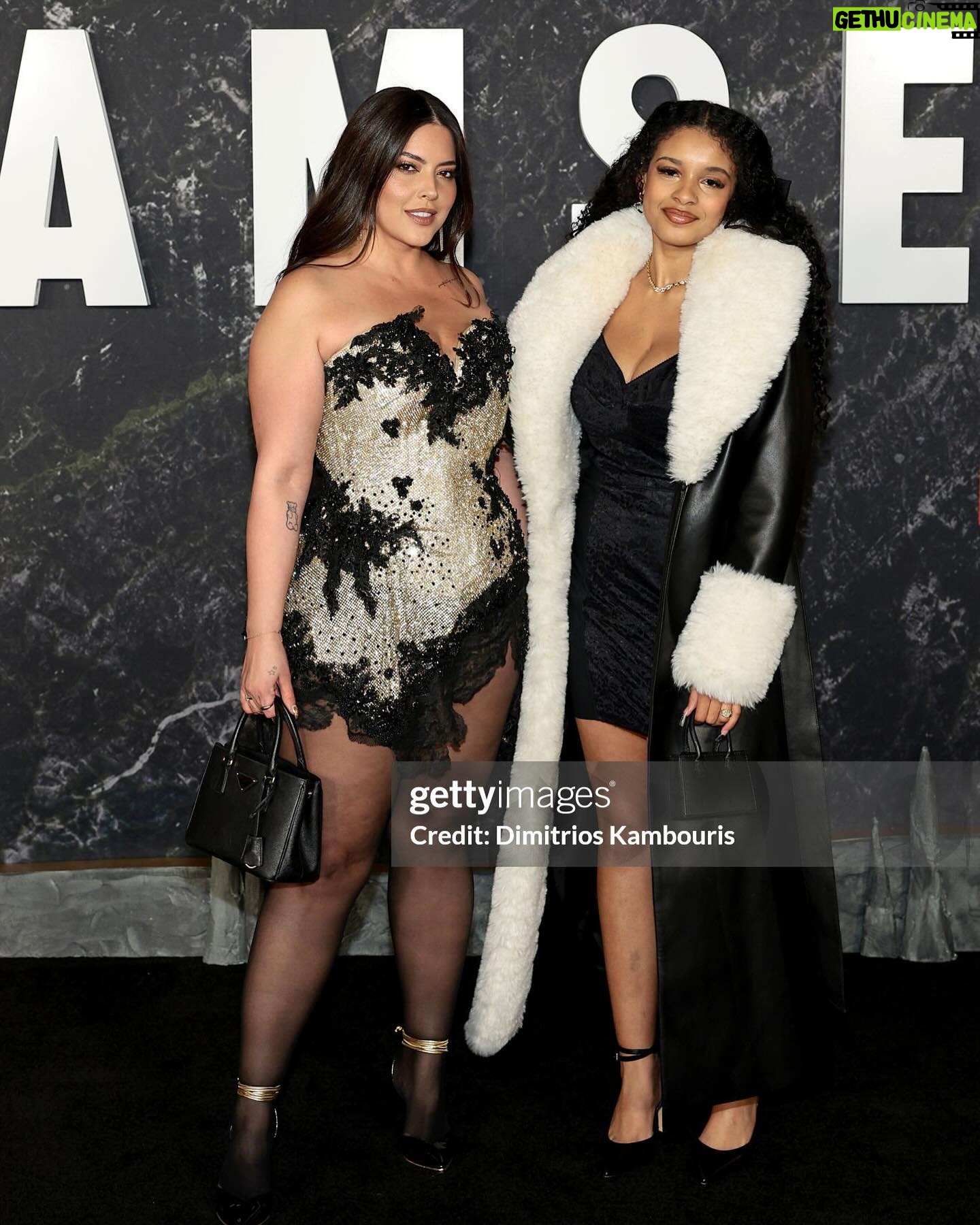 Denise Bidot Instagram - A proper #tbt to last weeks magical world premiere for @netflix new film #damsel. The movie is SO good (I live for a good twist) and @milliebobbybrown killed it. Didn’t even realize how perfect the occasion would be, then, mini me, @jjossymarie got to have her first solo red carpet moment, at the Plaza nonetheless (such a vibe, so I had to add the video) lol 😅🤪 Special thanks to @theblondsny for my incredible dress, which fyi was straight from the runway ( I know because I wore it 😜). @phillipeblond @davidblond the craftsmanship behind your work is truly next level. I felt like the ultimate warrior princess. Another huge thanks to @brian_atwood @zaksrodriguez for gifting me the most beautiful heels from @il.fratellino which I’ll never stop wearing, because, well, they are perfect. To the team over at @houseof.nyc you always have the best brands and are beyond generous with me, always allowing me to pull and showing me love . Thank you for not only letting me wear the beautiful jewelry by @senianewyork but for also getting Joselyn fly for the night , it meant the world to me. Then there’s my girl @suave_wig who brought my hair to life and my forever boo @nails_byely who killed it on mine and Joselyn’s nails. (If you are in nyc and need nails or hair, they are the ones!) And last but not least thank you to @florencebymills @netflix for inviting us and giving us a night for the books 💜✨ I know this probably feels like a lengthy caption but I’ve been truly blessed to have amazing people in my life and I wanted to take a second to really thank them. I never want to take a single moment for granted. Besitos everyone 😘 Red carpet photos and videos courtesy of @gettyimages Oh and Damsel officially comes out tomorrow on Netflix, go watch and let me know your thoughts 🫶🏼✨
