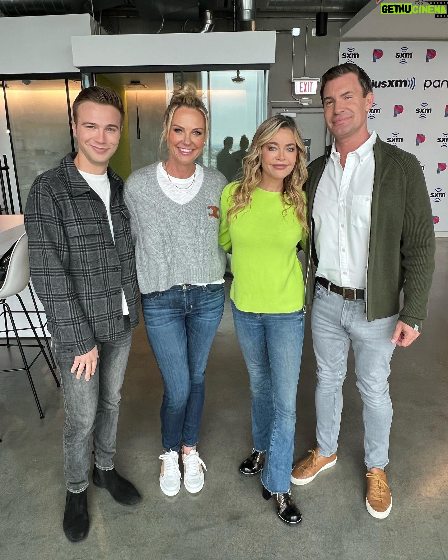 Denise Richards Instagram - Always love chatting with @jljefflewis, @megancatalina, and @shane.douglas on @radioandysxm Channel 102. 💛