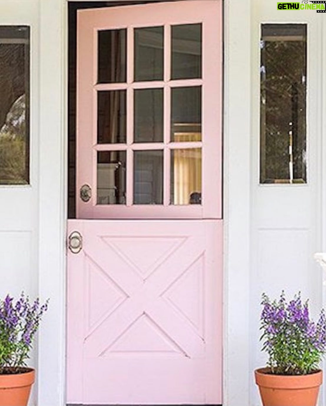 Denise Richards Instagram - I’m obsessed with these pink doors. I especially love the first one. Which one is your favorite? Perhaps hubby won’t mind coming home to a pink front door😂 I love color it’s so happy too