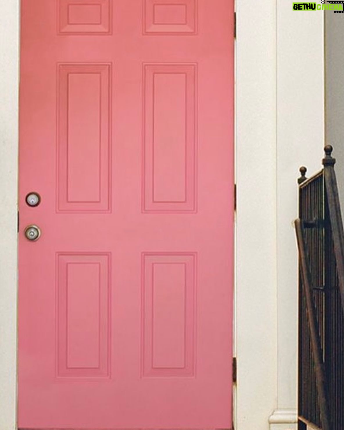 Denise Richards Instagram - I’m obsessed with these pink doors. I especially love the first one. Which one is your favorite? Perhaps hubby won’t mind coming home to a pink front door😂 I love color it’s so happy too