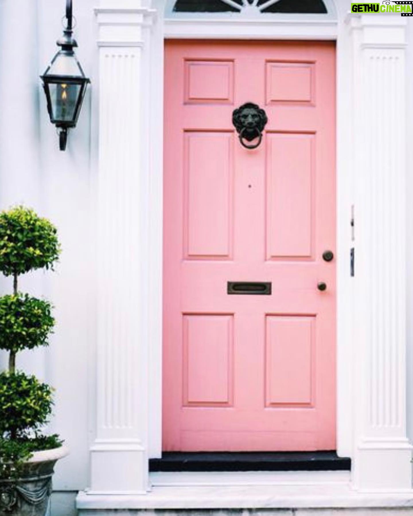 Denise Richards Instagram - I’m obsessed with these pink doors. I especially love the first one. Which one is your favorite? Perhaps hubby won’t mind coming home to a pink front door😂 I love color it’s so happy too
