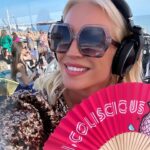 Denise Van Outen Instagram – @discoliscious BRIGHTON @brightoni360official with @jamsaxx 🎷@showellientertainment roller dancers 🛼🪩What a weekend! Thank you to those who came and partied with us. 🌈🥂 my playsuit is by @woowooboutique 🫶🏼 fan available At  DISCOLISCIOUS.com