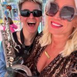 Denise Van Outen Instagram – @discoliscious BRIGHTON @brightoni360official with @jamsaxx 🎷@showellientertainment roller dancers 🛼🪩What a weekend! Thank you to those who came and partied with us. 🌈🥂 my playsuit is by @woowooboutique 🫶🏼 fan available At  DISCOLISCIOUS.com
