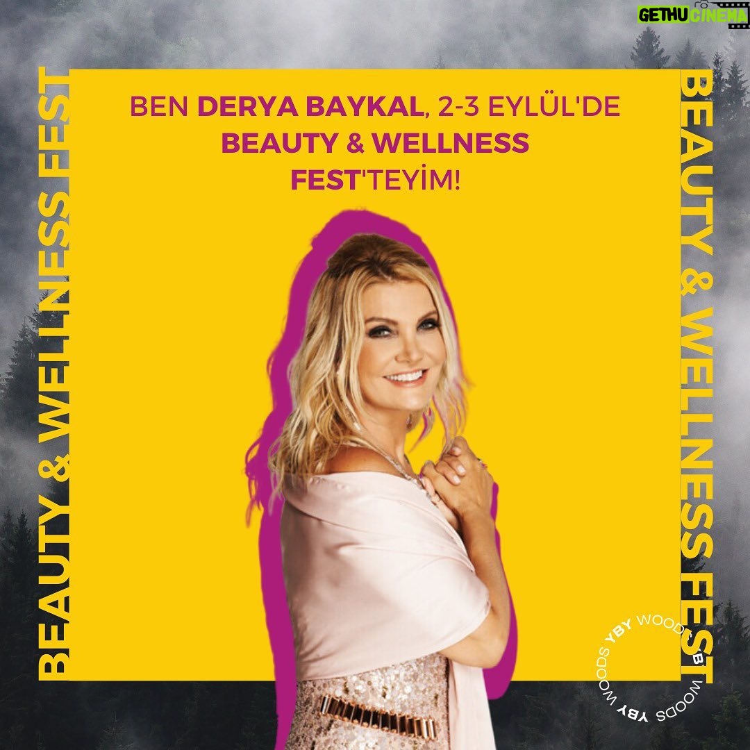Derya Baykal Instagram - 2-3 Eylül'de şehrin en güzel festivalindeyim! Beauty&Wellness Fest için geri sayım başladı! Bu hafta sonu İstanbul’un ilk; açık, hava, kültür, sanat ve etkinlik alanı olan @ybywoods’ta buluşuyoruz! Şehrin En Güzel Festivali’nde; birbirinden güzel workshoplarda, seminerlerde, konserlerde ve etkinliklerde eğlenceye doyalım. Biletler; @biletix @bubilet @biletinial ve @passo’da. 🩷 Hafta sonu görüşmek üzere… 🫶🏼 @beautyandwellnessfest @ybywoods #işbirliği
