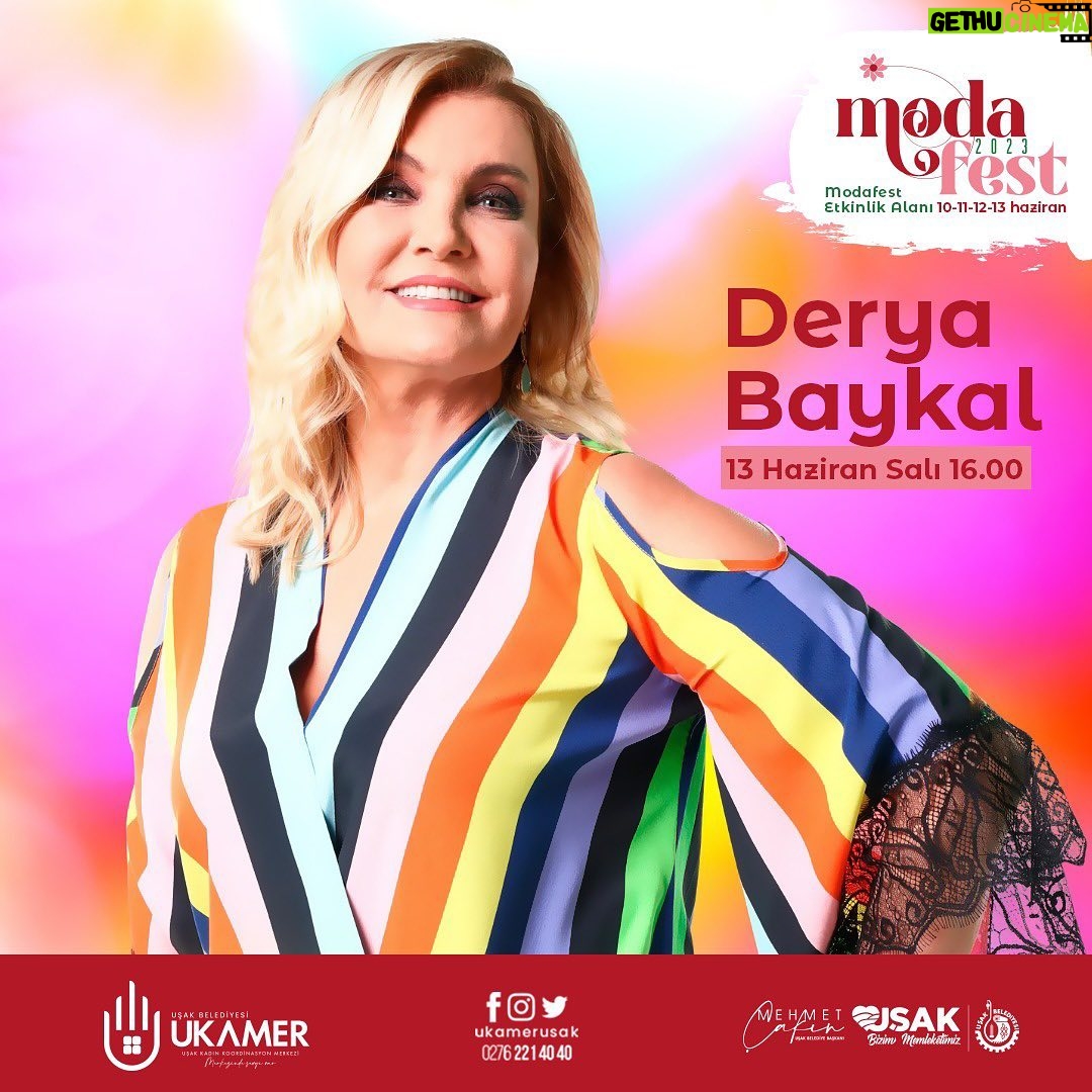 Derya Baykal Instagram - Sevgili Uşaklılar , 13 haziran salı günü saat 16.00 da Uşak Modafest te, modafest etkinlik çadırına hepinizi bekliyorum. 💐☺️ @usakbld @ukamerusak