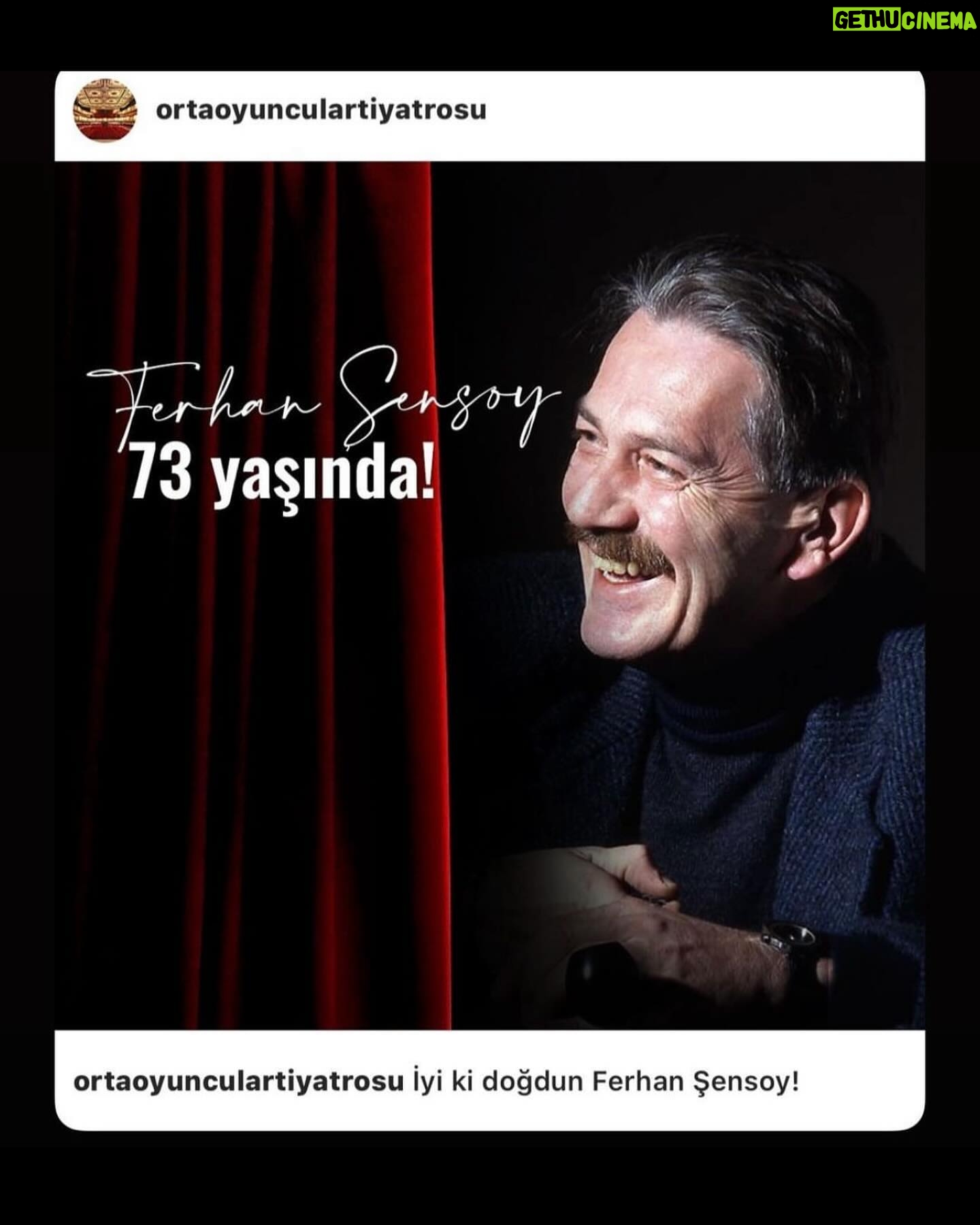 Derya Baykal Instagram - İyi ki doğdun büyük usta..🌹🙏 @ferhansensoy @deryasensoy @mertbaykal @ortaoyunculartiyatrosu