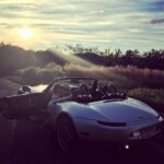 Devon Aoki Instagram - Driving off into the sunset #FishersIsland #Bailey #Costin #Aoki #NewEnglandSummer