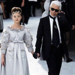 Devon Aoki Instagram - He was gentle, not at all like people assume. He would hold your hand, ask your opinion, was always curious about what you were wearing, he was generous and would shower you with gifts and laugh at your jokes. Not one bland statement could ever be uttered from his lips. He was lightning quick.  Once we became friends, he showed me poetry like works by Alan Seegar and I sent him my own poems by fax.  He introduced me to the work of Brancusi and we shot a story where I became a Brancusi sculpture.  He communicated by fax and preferred to write hand written letters, beautiful words and drawings on his signature paper.  After the show, I ended up traveling to his home in Biarritz to shoot the campaign. It was countryside and we were joined by a horse and a goat that were best friends and roamed the property with us.  I saw Karl’s reflection on the glass as we shot the campaign and he made it into one of the photos which I will post once I find it.  I will miss him so much—he will always be so special to me....and I am grateful for all the times that I became his bride, that he took my hand on the runway or let me sit at his side during fittings, the times that I stayed at his place in Paris and he would come into to the room after a long day to give me a squeeze.  Those days I will never forget and will always cherish.  I will miss you KL.  Sending love and prayers to all who loved him.  Xo