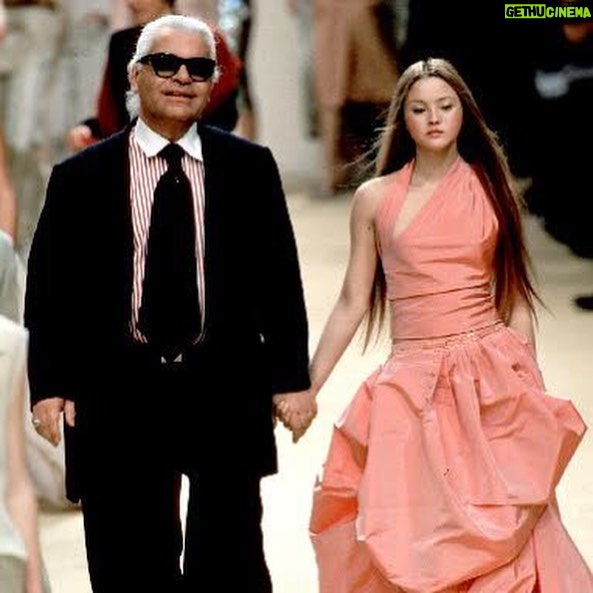 Devon Aoki Instagram - He was gentle, not at all like people assume. He would hold your hand, ask your opinion, was always curious about what you were wearing, he was generous and would shower you with gifts and laugh at your jokes. Not one bland statement could ever be uttered from his lips. He was lightning quick. Once we became friends, he showed me poetry like works by Alan Seegar and I sent him my own poems by fax. He introduced me to the work of Brancusi and we shot a story where I became a Brancusi sculpture. He communicated by fax and preferred to write hand written letters, beautiful words and drawings on his signature paper. After the show, I ended up traveling to his home in Biarritz to shoot the campaign. It was countryside and we were joined by a horse and a goat that were best friends and roamed the property with us. I saw Karl’s reflection on the glass as we shot the campaign and he made it into one of the photos which I will post once I find it. I will miss him so much—he will always be so special to me....and I am grateful for all the times that I became his bride, that he took my hand on the runway or let me sit at his side during fittings, the times that I stayed at his place in Paris and he would come into to the room after a long day to give me a squeeze. Those days I will never forget and will always cherish. I will miss you KL. Sending love and prayers to all who loved him. Xo