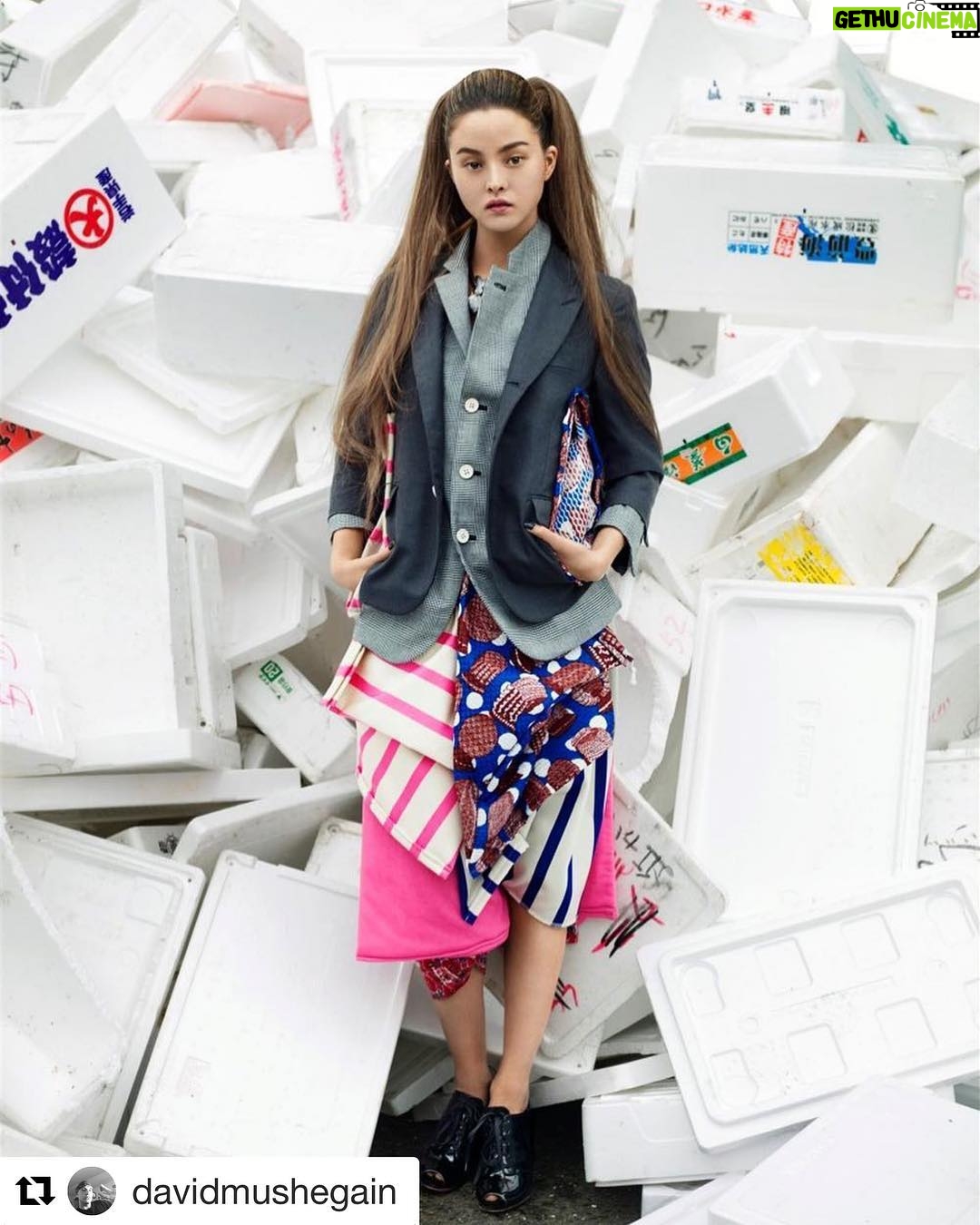 Devon Aoki Instagram - Repost @davidmushegain ... Japanese Vogue story shot in part at the legendary fish market Tsukiji which is moving at the end of this month. Not sure how many girls can say they posed with piles of trash and dead fish and genuinely felt lucky to have been given clearance πβ€οΈ #nostalgia #oldtokyo