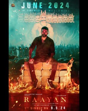 Dhanush Instagram - Raayan 1st single on may 9th. #D50
