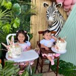 Dhar Mann Instagram - We had a wild time celebrating Ella Rose and Myla Sky’s birthdays 🎂🎉 We threw them a joint animal themed birthday for Ella being TWO Wild and Myla being the Wild ONE 🐪🐾 They may be too young to ever remember this paw-ty but it was an adventure that we’ll never forget 😍