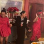 Diana Ross Instagram - Dinner theater with my talented daughters this past Christmas ❤️ singing a childhood song my sister Rita taught them.
