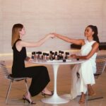 Diana Silvers Instagram - With an amazing array of 31 shades, it’s no wonder @EllaBalinska and @DianaSilverss are able to play a game of chess using bottles of our #RadiantFluidFoundationNatural. Find your perfect shade at the link in bio! 魅力的なメイクに仕上げたいなら、ベースメイクが大切ですね。 色展開が豊富な*クレ・ド・ポー ボーテ #タンフリュイドエクラナチュレルで、エラ・バリンスカさん（@EllaBalinska）とダイアナ・シルバーズさん（@DianaSilverss）がチェスをするのも不思議ではありません。あなたにぴったりのカラーを見つけみてください！ *日本国内は8色展開です
