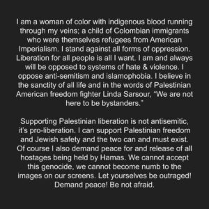 Diane Guerrero Instagram - “I was going to die, if not sooner then later, whether or not I had ever spoken myself. My silences had not protected me. Your silence will not protect you. But for every real word spoken, for every attempt I had ever made to speak those truths for which I am still seeking, I had made contact with other women while we examined the words to fit a world in which we all believed, bridging our differences. And it was the concern and caring of all those women which gave me strength and enabled me to scrutinize the essentials of my living.”

Audre Lorde

#freepalestine #ceasefirenow
